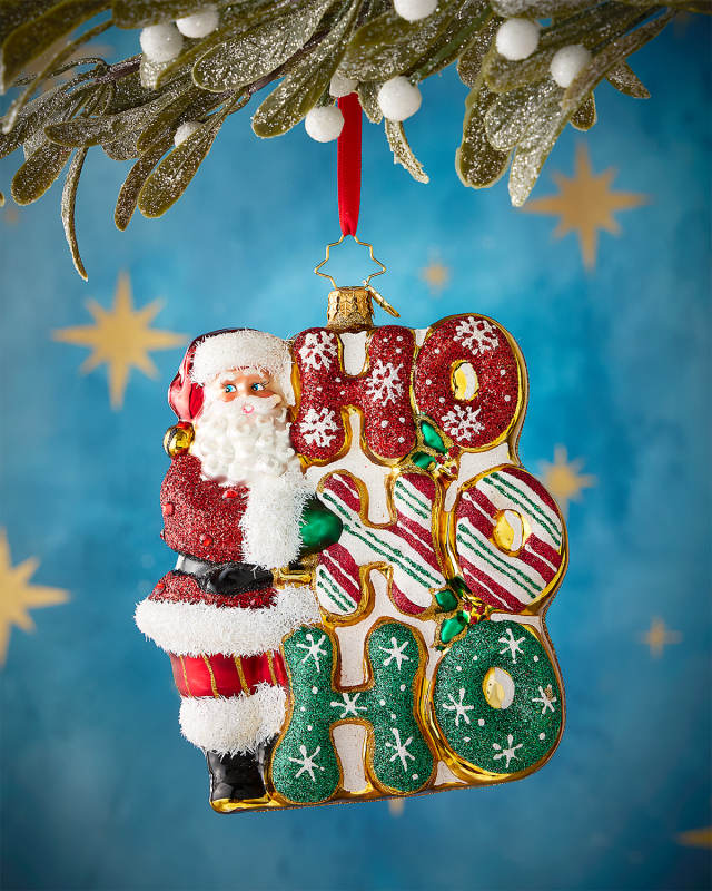 Merry Ho Ho Ho Santa Christmas Ornament